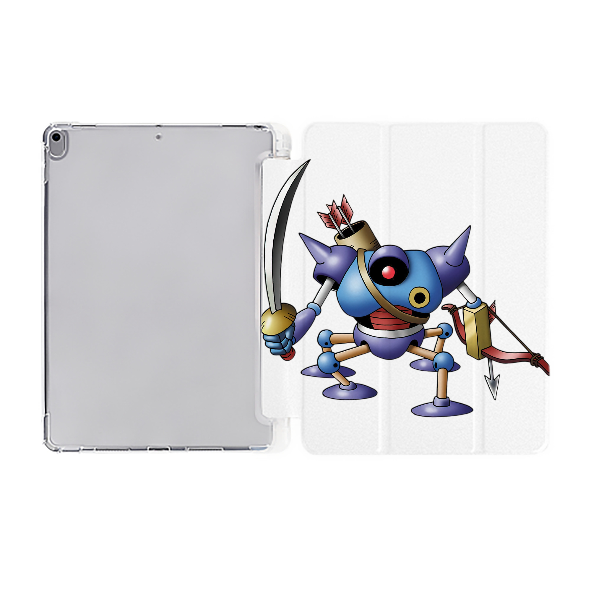 （画像用） ドラゴンクエスト Doragon Kuesuto Dragon Quest IPad ケース ペン収納付き 三つ折りスタンド PUレザー×シリコン 対応機種9.5/10.5/10.9インチ